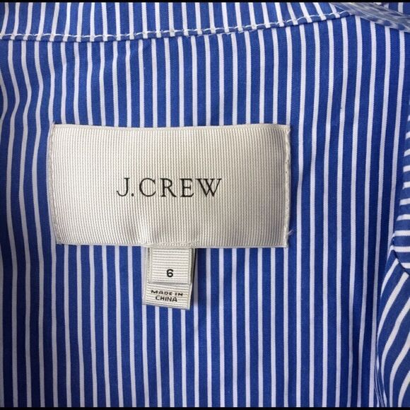 J. Crew Blue White Striped Classic Blazer Size 6 - Picture 3 of 6